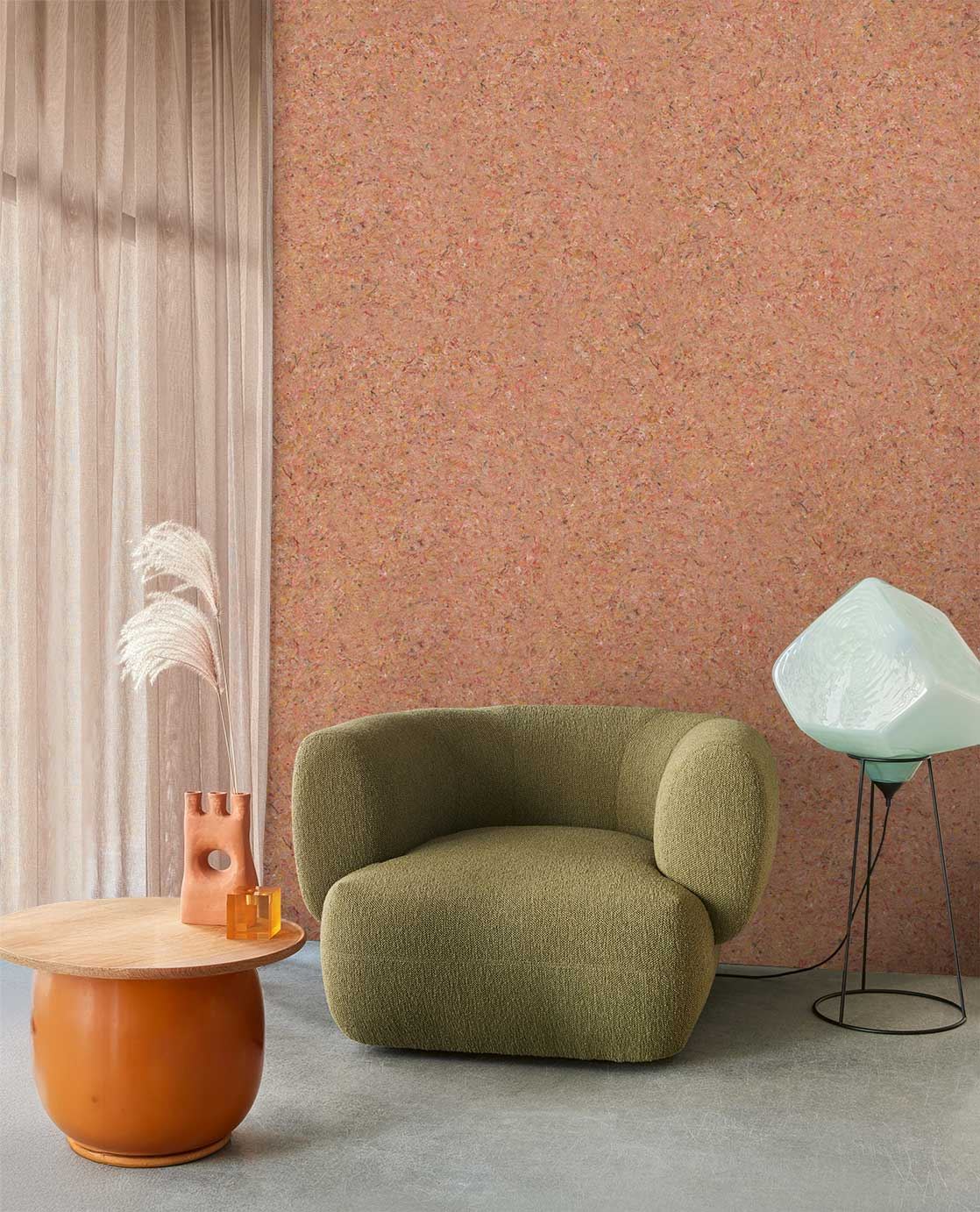 Eijffinger_x_i-did_vilt_behang_Ginger_Orange